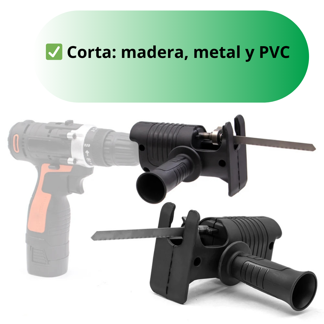 2x1 Sierra Caladora Adaptador de Taladro – Herramienta Versátil para Todo Tipo de Corte