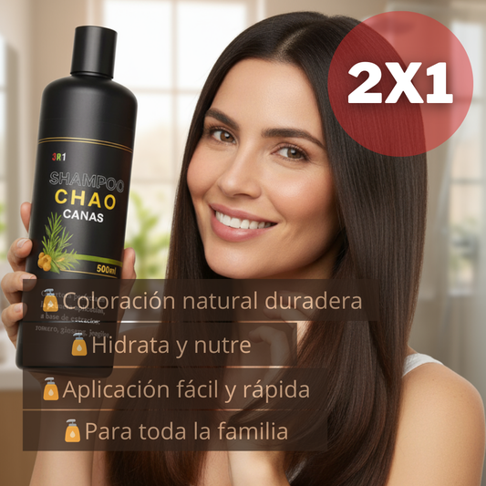 Shampoo Tinte OFERTA 2x1 - Chao Canas- Apariencia más joven en 15 minutos