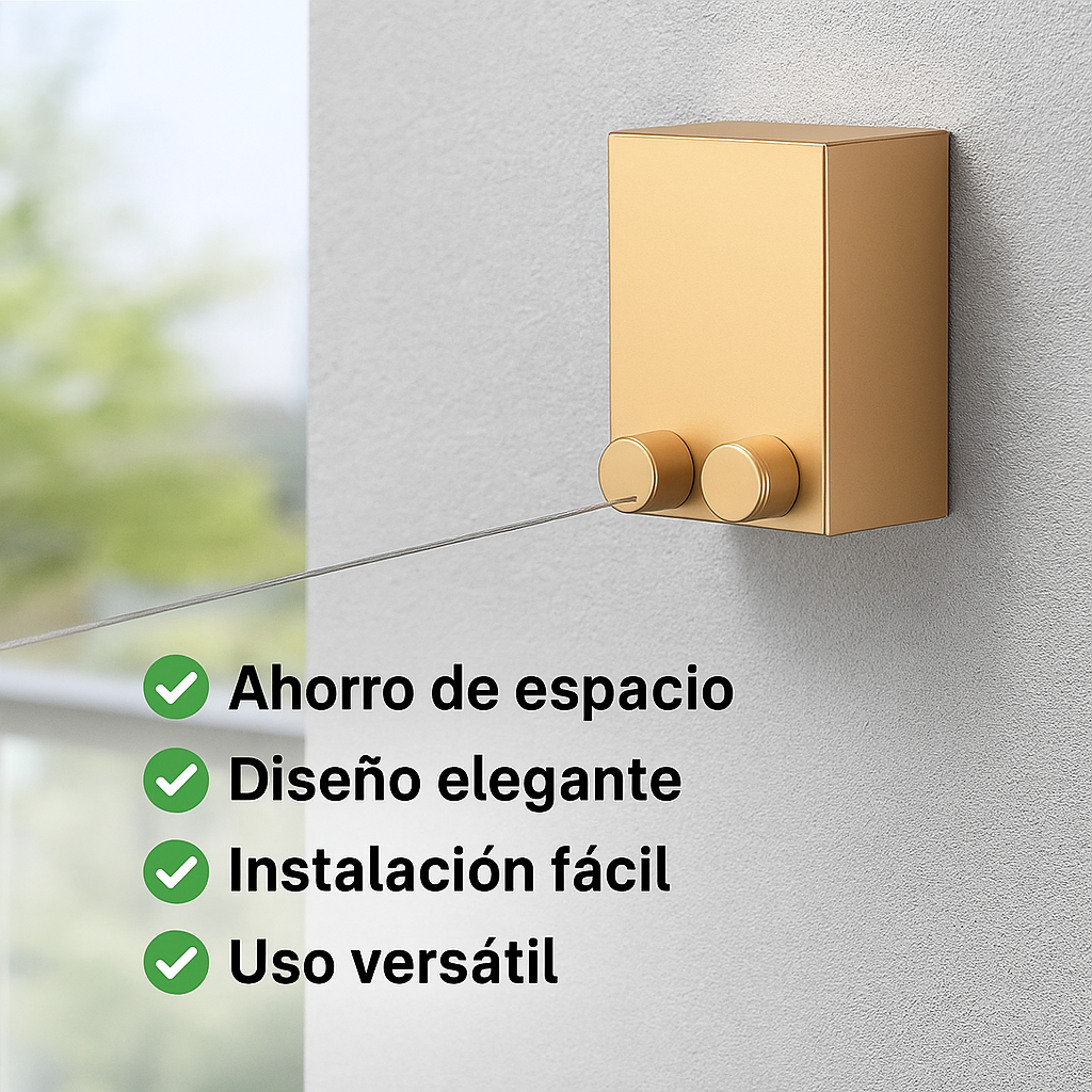 👚Tendedero Retráctil Premium – Versátil – ropa impecable, hogar 🥰ordenado🏠