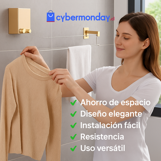 👚Tendedero Retráctil Premium – Versátil – ropa impecable, hogar 🥰ordenado🏠
