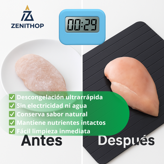 Bandeja Descongeladora – Acelera la descongelación – Listo para cocinar en menos de 30 minutos