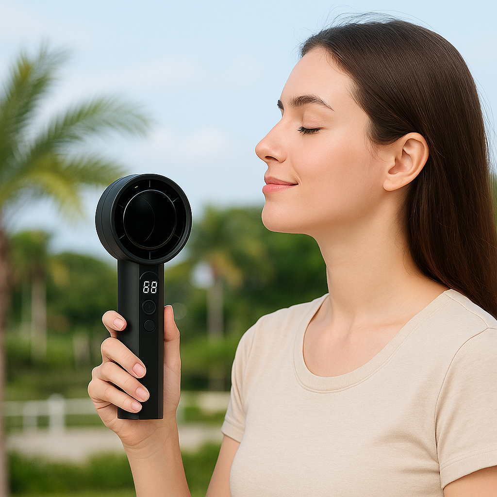 💨 Mini Ventilador Recargable – Aire Silencioso – Mantente fresco hasta 12 horas seguidas