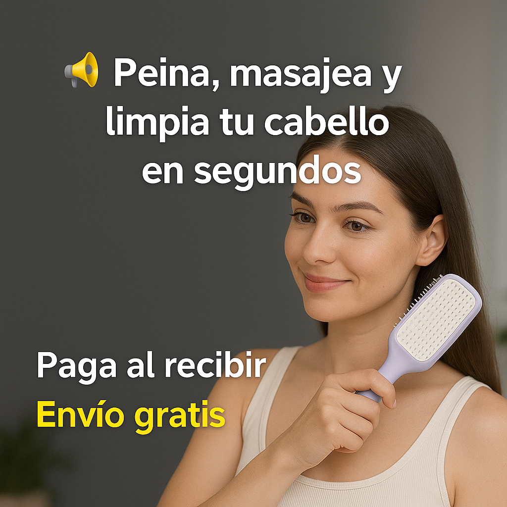 Cepillo Autolimpiante – Peina y Masajea – Cabello Suave y Sin Frizz en 7 Día